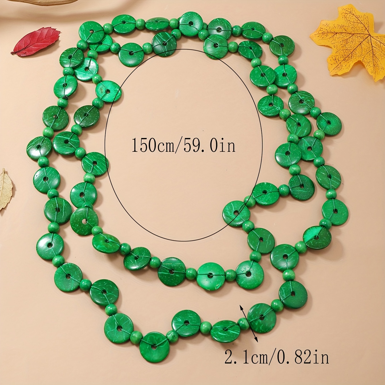 Women's Boho Ethnic Style Coconut Shell Sweater Chain Necklace